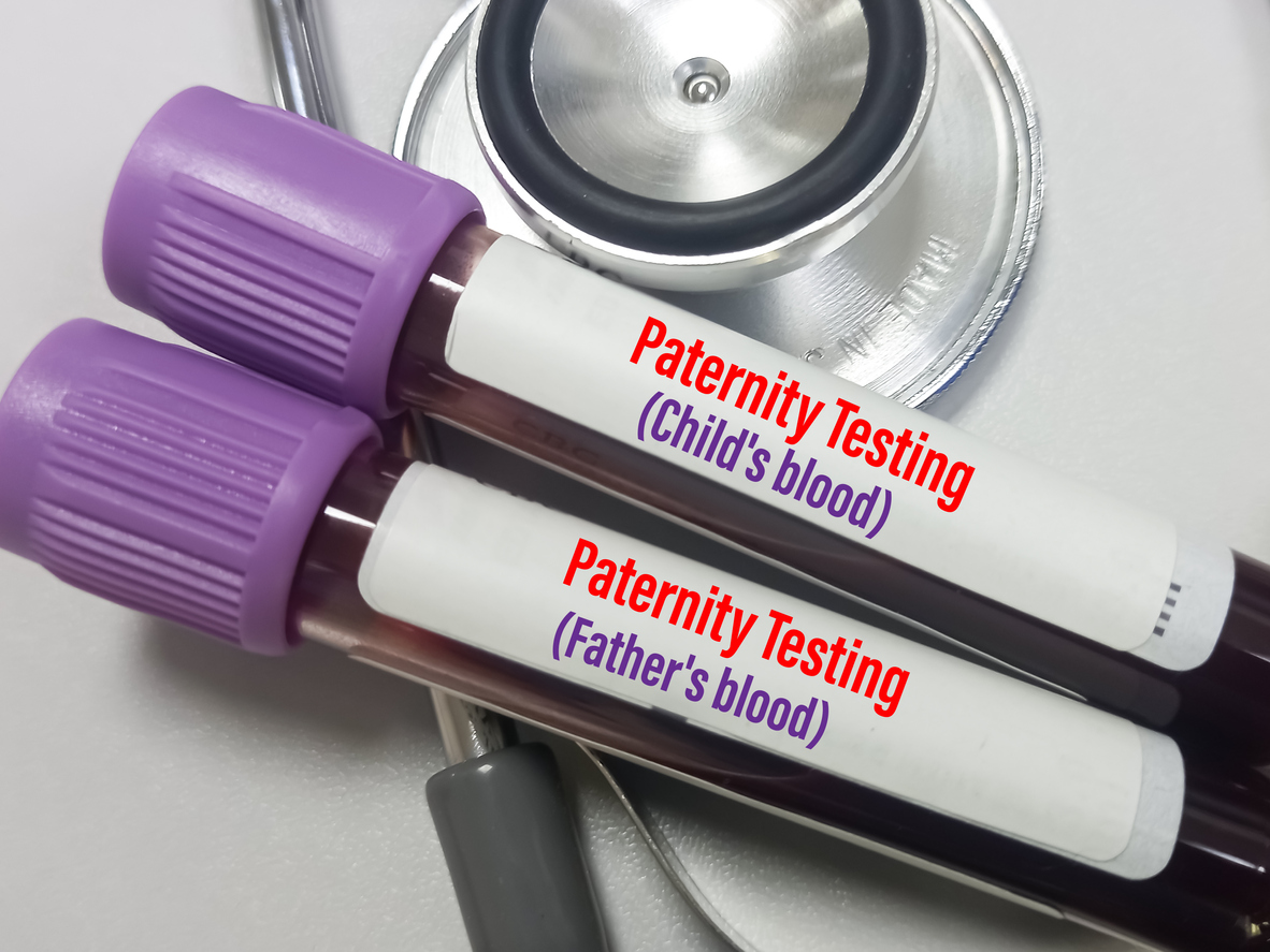 Blood in vials for paternity testing